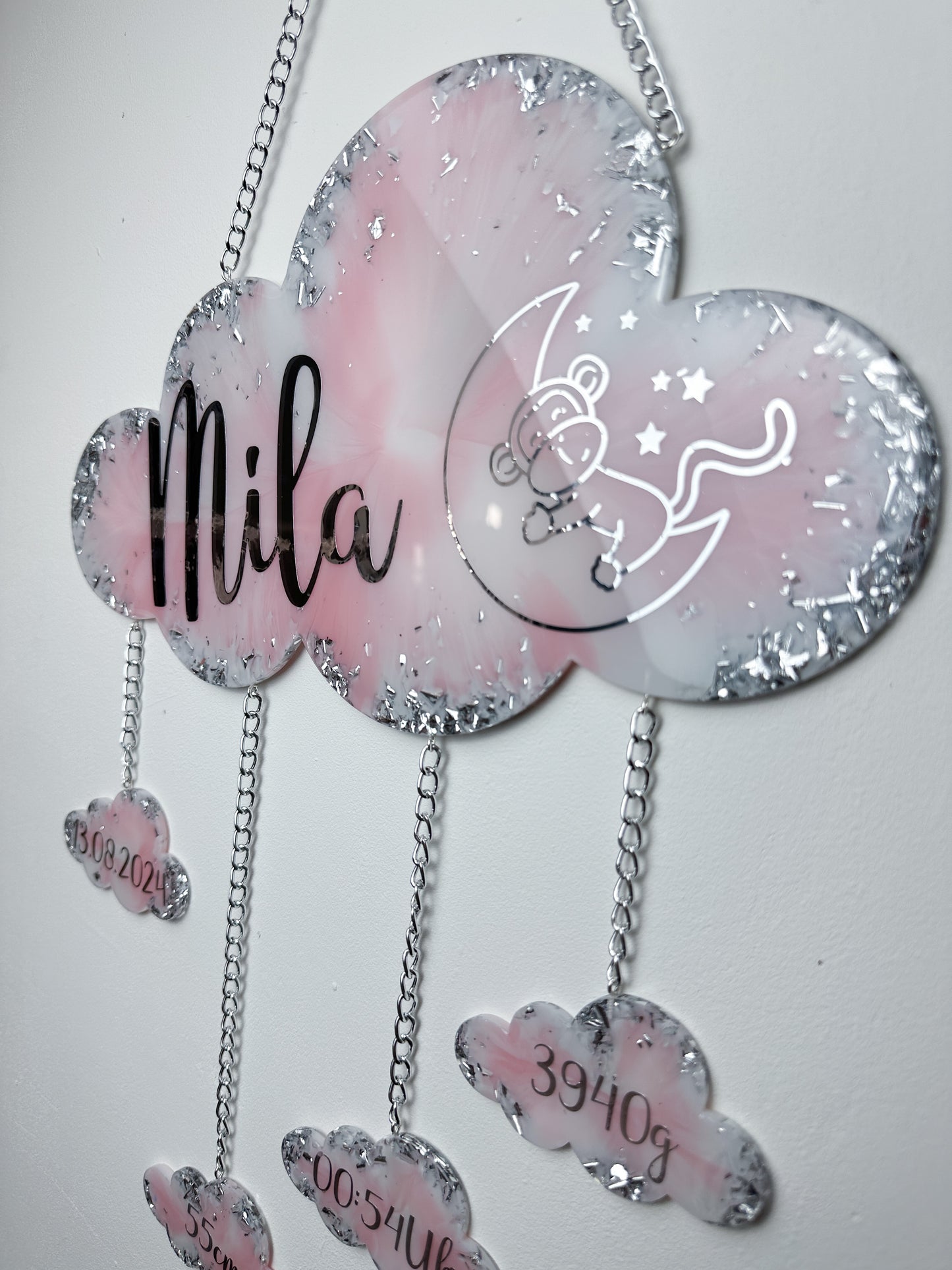 Individuelle Babywolke 35cm | Geburtswolke, Wanddekoration
