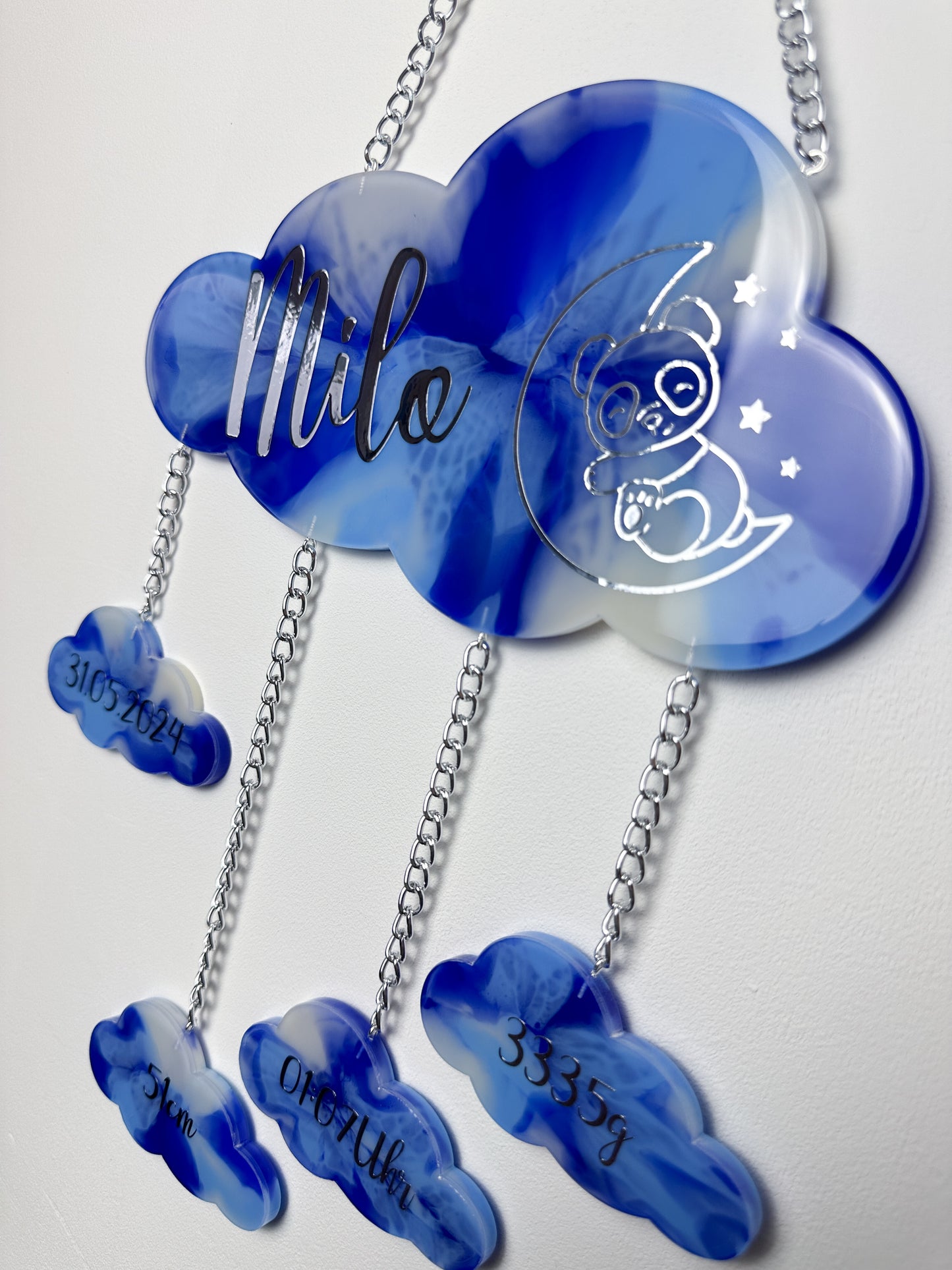 Individuelle Babywolke 25cm | Geburtswolke, Wanddekoriation