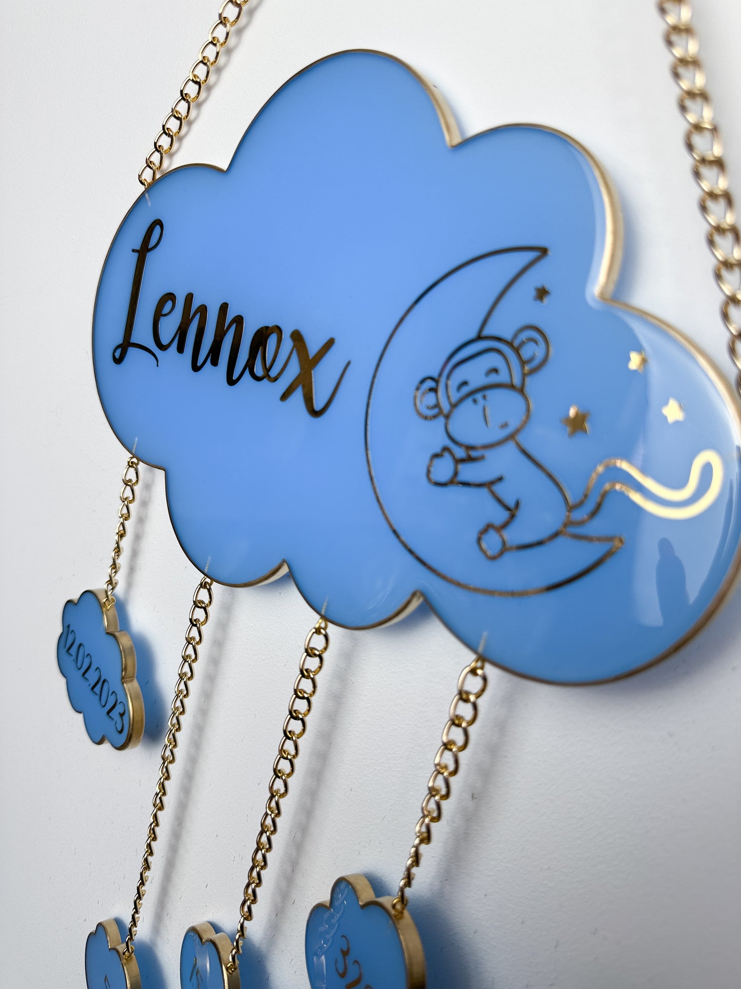 Individuelle Babywolke 25cm | Geburtswolke, Wanddekoriation